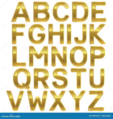 Font Gold Uppercase Alphabet Stock Vector - Illustration of letter, applications: 44991831