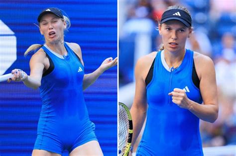 Caroline Wozniacki 'makes statement' by wearing figure-hugging blue ...