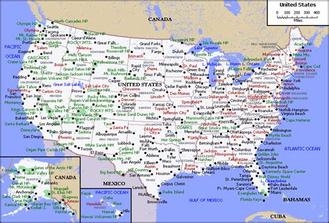 Political map of the United States. The United States political map | Vidiani.com | Maps of all ...