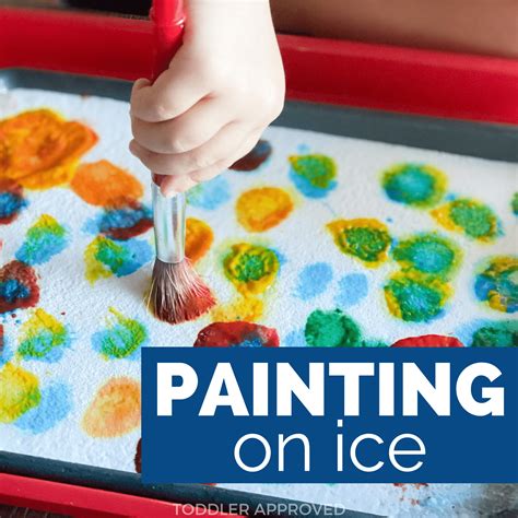 Ice Painting Art Activity for Kids - Toddler Approved