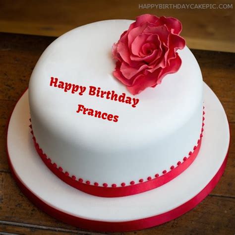 Simple Rose Birthday Cake For Frances