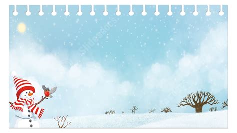 Snow Advertising Snowing Scene Snowman Powerpoint Background For Free ...