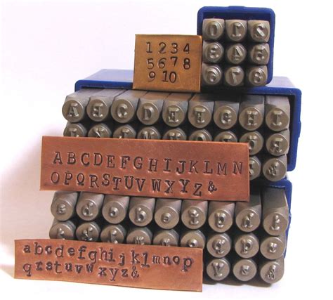 Steel letter stamps, Typewriter news print, 3 mm letters numbers, Upper ...