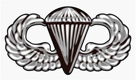 Us Army Airborne Basic Parachutist Badge-vector - Us Army Parachutist ...