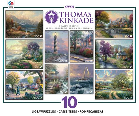 Thomas Kinkade 10 in 1 Collector's Edition, Pieces Vary, Ceaco | Puzzle ...