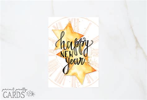 Free Printable New Year Card | Print Pretty Cards