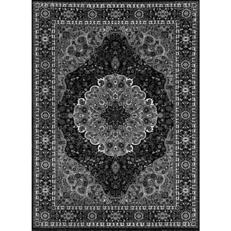 Persian Rugs Traditional Oriental Styled Grey Background Area Rug (9'0 ...