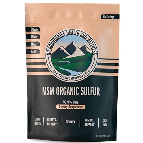 Pure Organic Sulfur Crystals, MSM Powder Supplement, Made in USA -NBHW ...