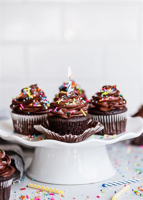 Easy Chocolate Birthday Cupcakes - Fork Knife Swoon