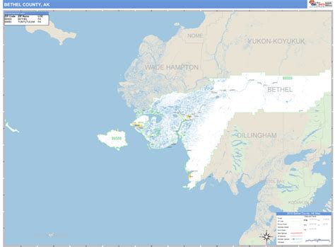 Bethel County, Alaska Zip Code Wall Map | Maps.com.com