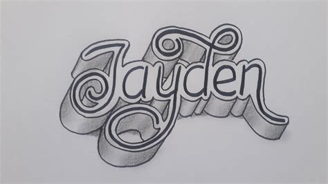 How To Draw Jayden In Cursive - Design Talk