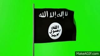 ISIS flag waving full screen (for unexpectedjihad) on Make a GIF