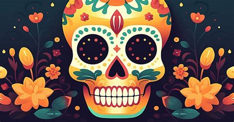Day Of The Dead Skull Sticker 12 Color Decals Clipart Vector, Colorful Skull, Colorful Skull ...