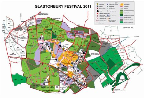 Glasto 2011 map | Glastonbury festival, Glastonbury, Festival information