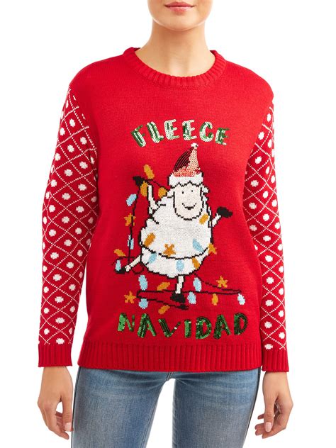 Merry Christmas + “Fleece Navidad” Ugly Christmas Sweater