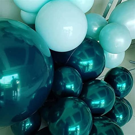 Dark Teal And Gold Balloon Garland Kit For Bridal Shower Anniversary ...