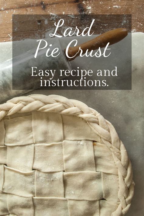 Easy Lard Pie Crust - Cottage Chronicles | Lard pie crust, Pie crust ...