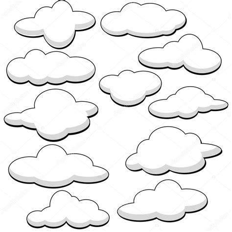 Fluffy Clouds Vector Illustration Stock Vector by ©baavli 12771088