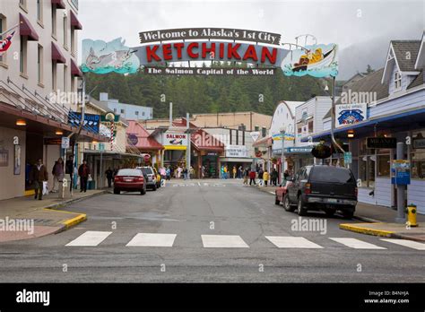 Downtown Ketchikan Alaska Stock Photo - Alamy