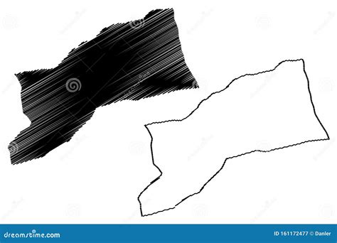 Sabha District Districts of Libya, State of Libya, Fezzan Map Vector ...