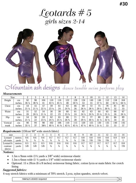 Leotards Pattern 5 Pdf Sewing Pattern Gymnastics Dance - Etsy ...