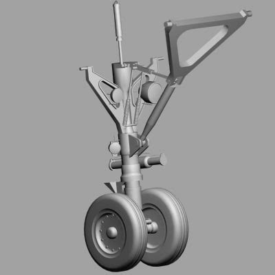 airbus a320 landing gear 3d model