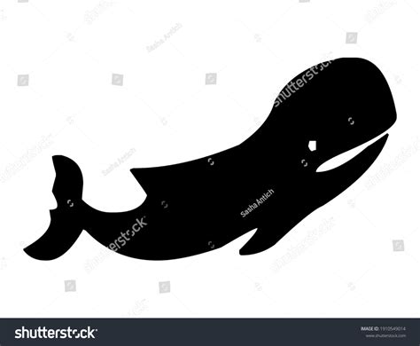 Whale Silhouette Shape Drawing Symbol Outline Stock Vector (Royalty ...