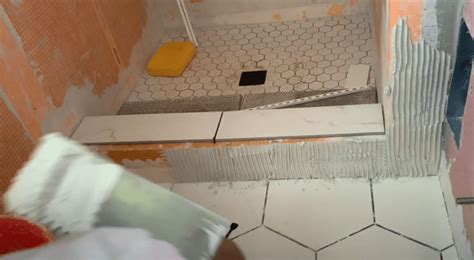 How to Tile a Shower Curb (Schluter Kerdi Shower Curb Tile Installation ...