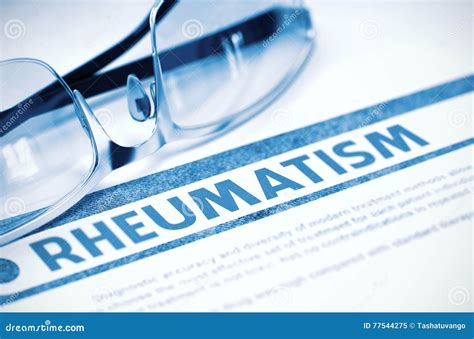 Diagnosis - Rheumatism. Medicine Concept. 3D Illustration. Stock Image - Image of depression ...