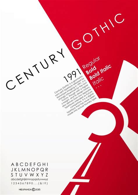 Century Gothic typeface poster | Typeface poster, Typographic layout ...