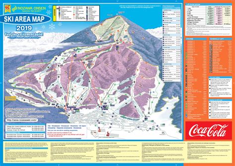 Nozawa Onsen Trail Map • Piste Map • Panoramic Mountain Map