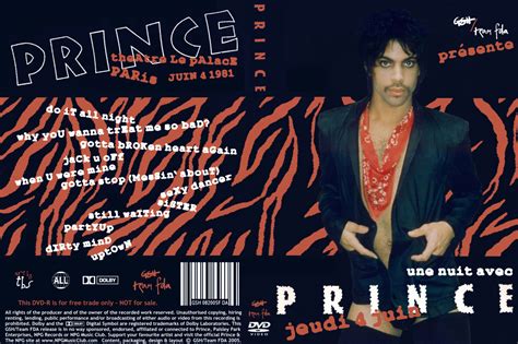 PRINCE DIRTY MIND Tour 2 dvdr set (Paris and New York) - Other Formats