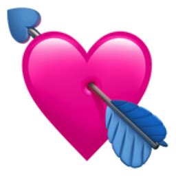 The Heart with Arrow Emoji on iEmoji.com | Ícones personalizados, Emoji, Ideias