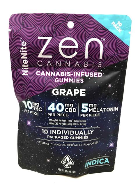 ZEN: NITENITE GRAPE 100MG GUMMIES - Cannabis Dispensary Near Port ...