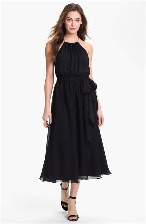 Isaac Mizrahi New York Chiffon Halter A-Line Dress | Nordstrom