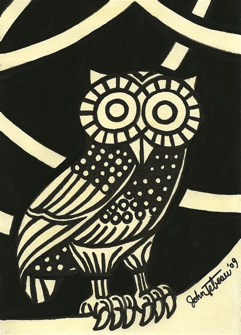 "Minerva's Owl (from the one dollar bill)" (SOLD) - John Tebeau