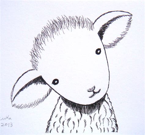 Sheep Face Drawing at GetDrawings | Free download