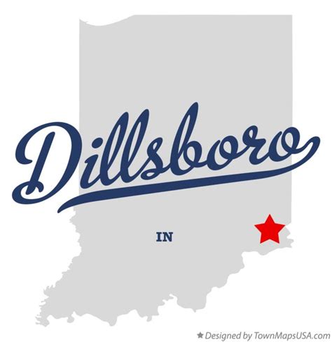 Map of Dillsboro, IN, Indiana