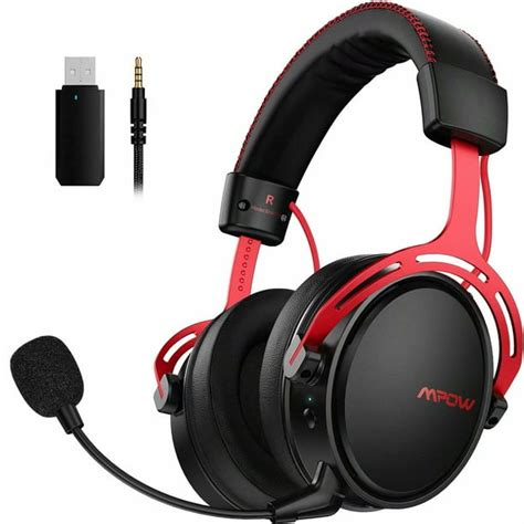 Mpow Air 2.4GHz Wireless Gaming Headphones， Ultra Light Over-Ear Gaming Headphones for PS4/PC ...