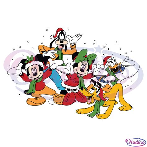 Christmas Mickey Family SVG Digital File Disney Svg, Mickey Svg