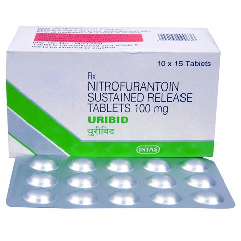 uribid Nitrofurantoin Tablets Lp 100mg, Treatment: Anti-infective Drugs, 50 mg at Rs 136.08 ...