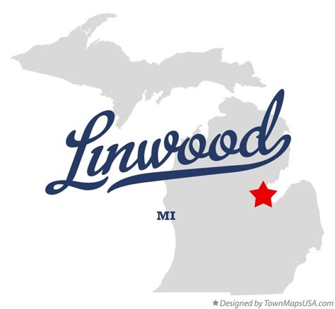 Map of Linwood, MI, Michigan