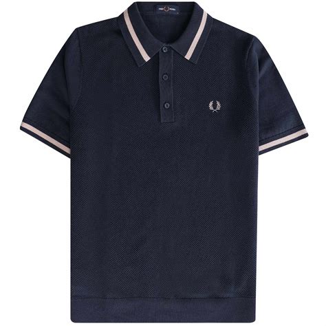 Fred Perry K5 Textured Front Knitted Shirt - K5526-E97