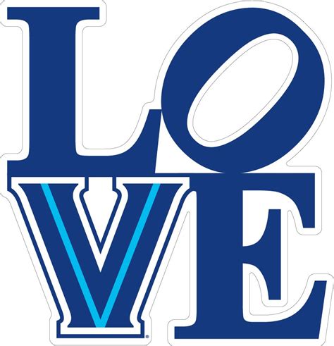 3" Villanova "LOVE" Logo Vinyl Decal | Villanova, Villanova basketball, Villanova logo