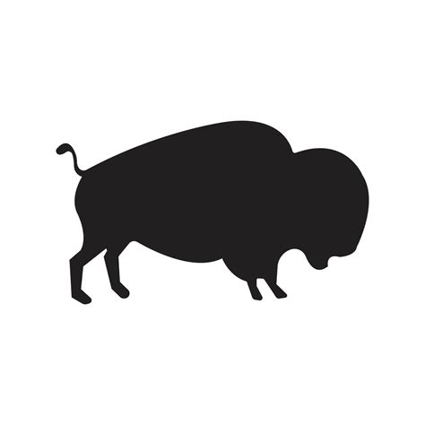 Bison silhouette Design Free Vector 24316551 Vector Art at Vecteezy