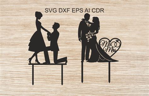 Free 205 Couple Wedding Cake Topper Svg SVG PNG EPS DXF File - Best Free SVG Cut Files