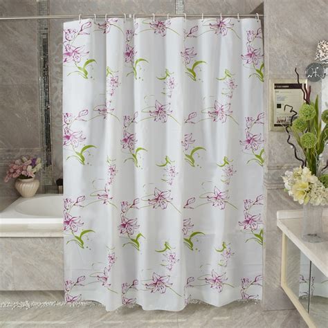 High Quality Lilac Shower Curtains Polyester Waterproof Bathroom Shower ...