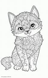 Adult Coloring Animal Pages Cute Cat  COLORING PAGES PRINTABLECOM sketch template