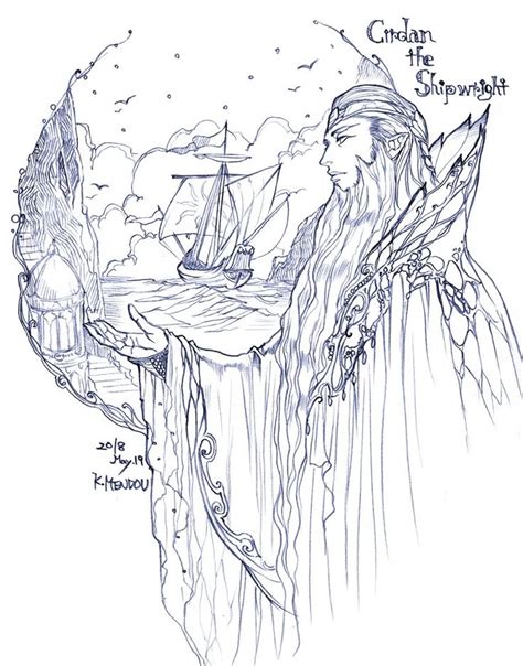 Cirdan the Shipwright by kaz_men | Middle earth art, Tolkien art, Sketchbook journaling