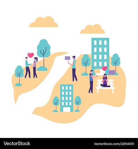 Community people activity Royalty Free Vector Image